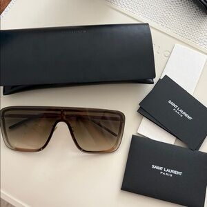 Saint Laurent Sl 364 Sunglasses Brown Gold